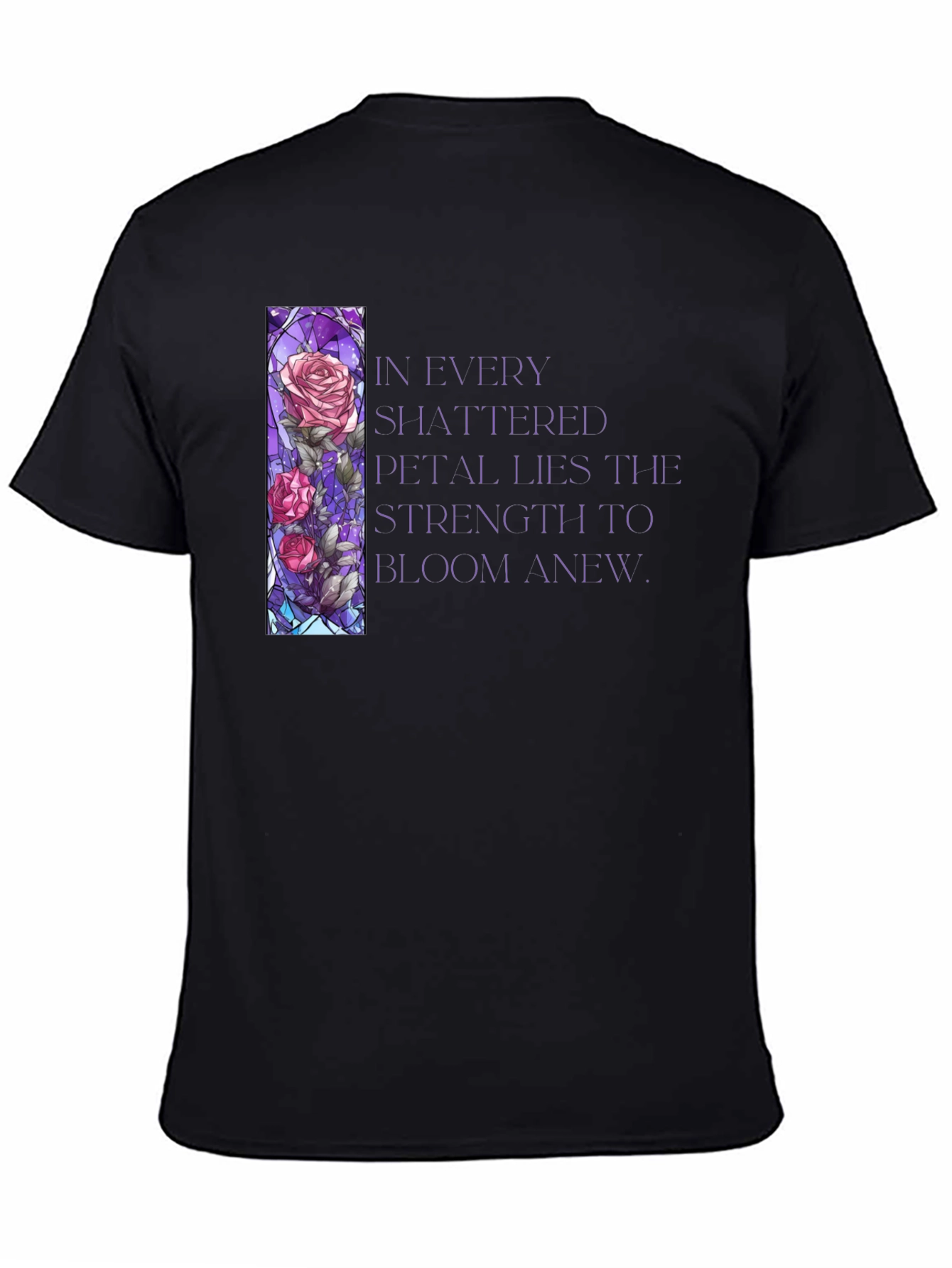 Floral Stained Glass Graphic T-Shirt