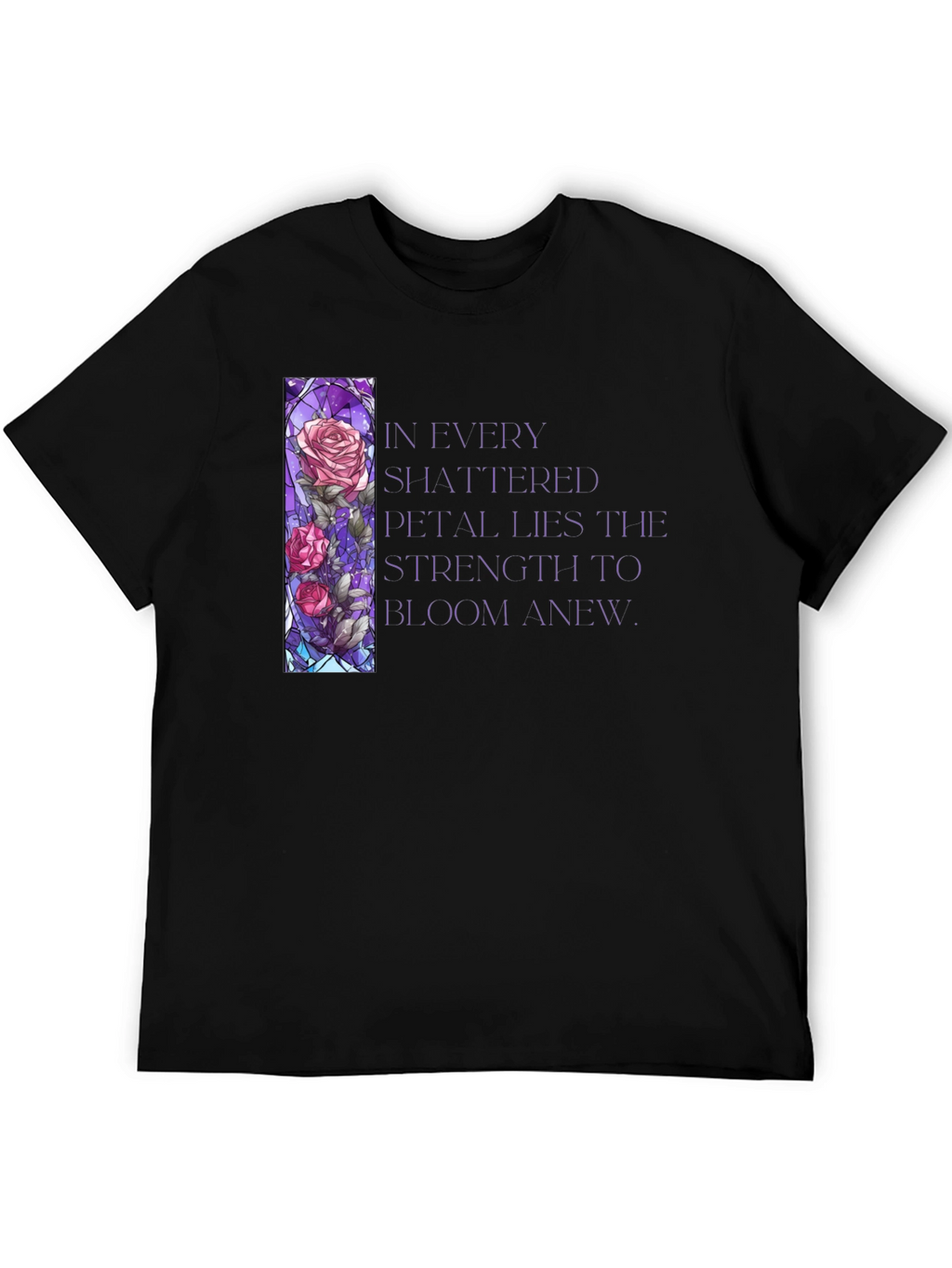 Floral Stained Glass Graphic T-Shirt