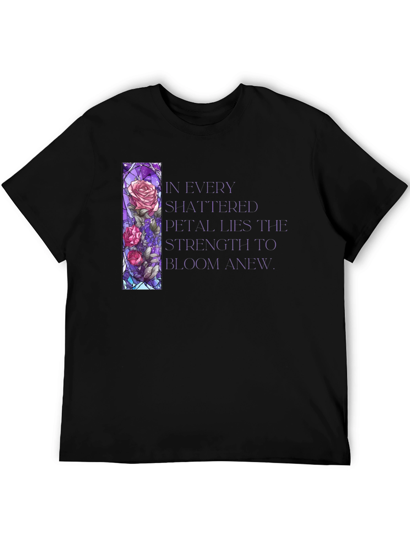 Floral Stained Glass Graphic T-Shirt