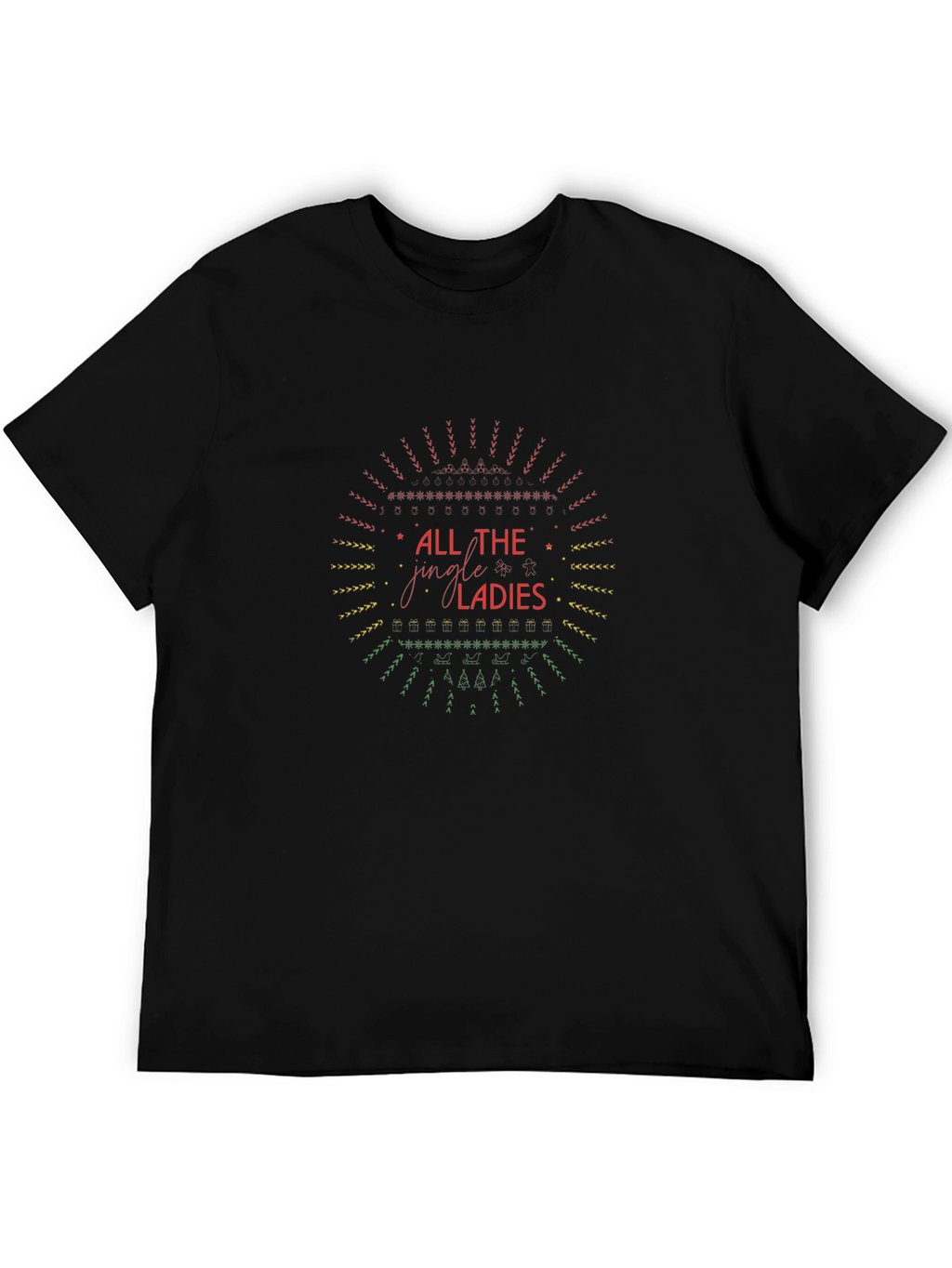 All the Jingle Ladies Black Graphic Tee