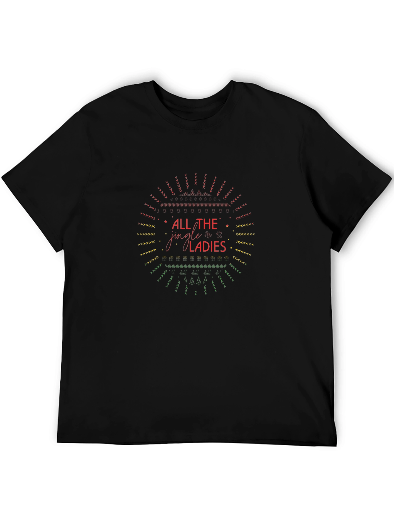 All the Jingle Ladies Black Graphic Tee