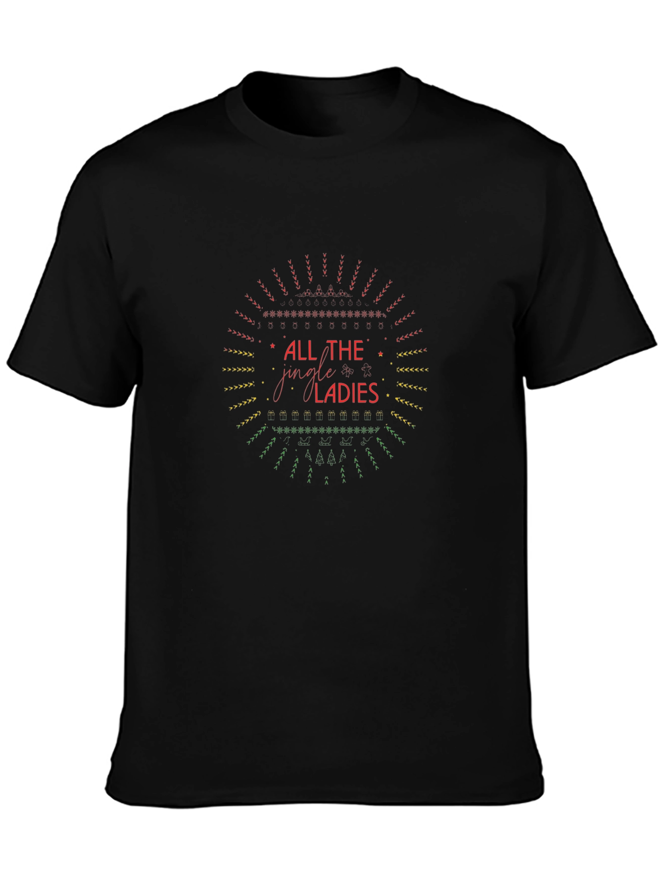 All the Jingle Ladies Black Graphic Tee