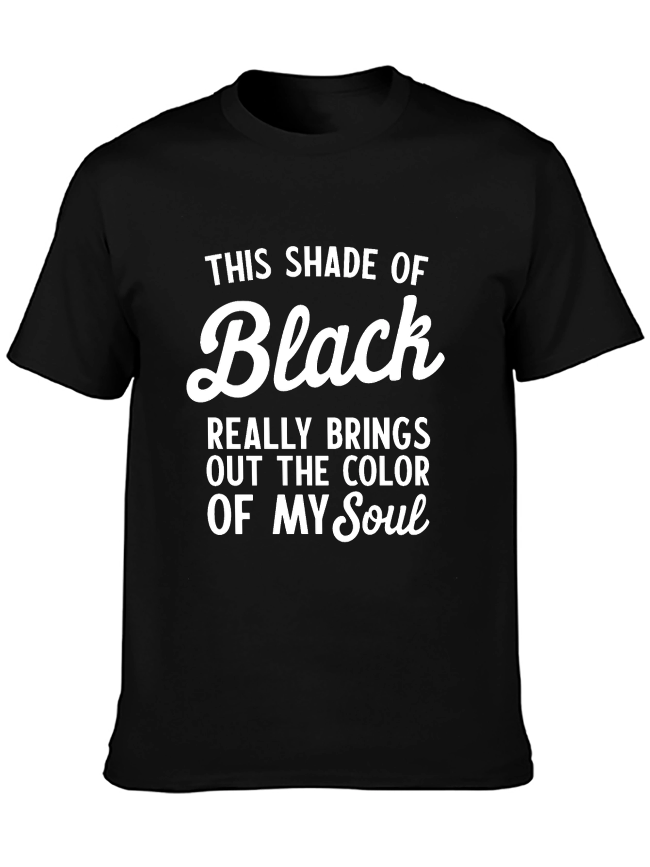 Black Soul Graphic Tee - Mens Statement T-Shirt