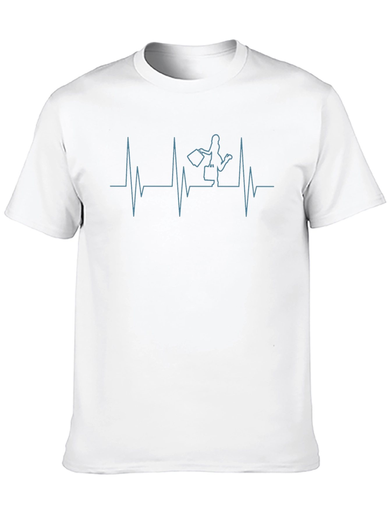 Shopping Heartbeat T-Shirt - Black Cotton Tee