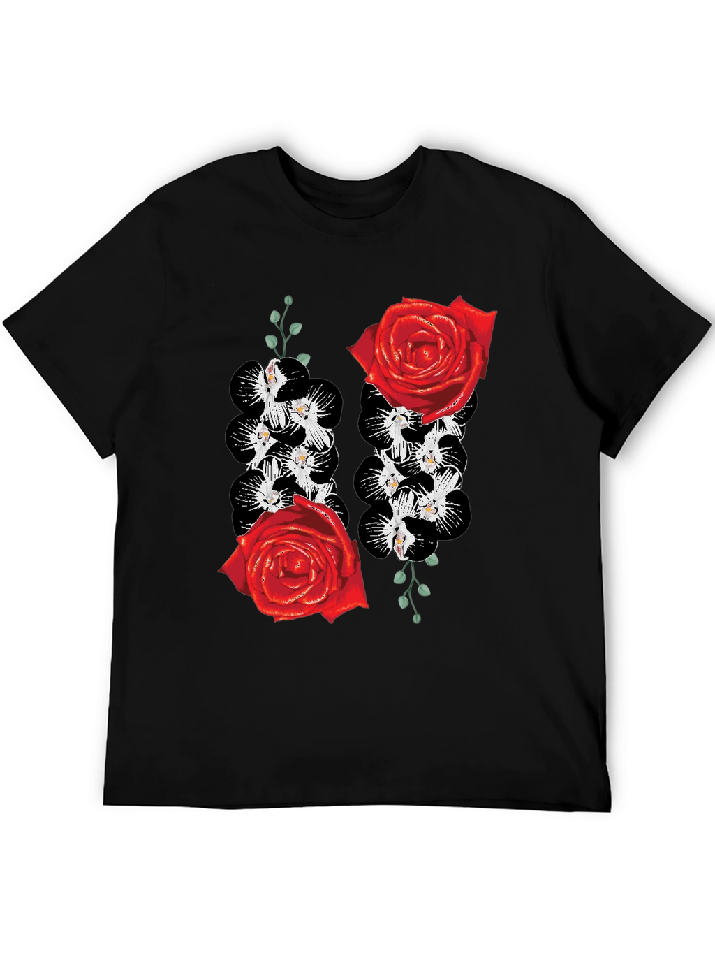 Floral Rose & Orchid Graphic Tee