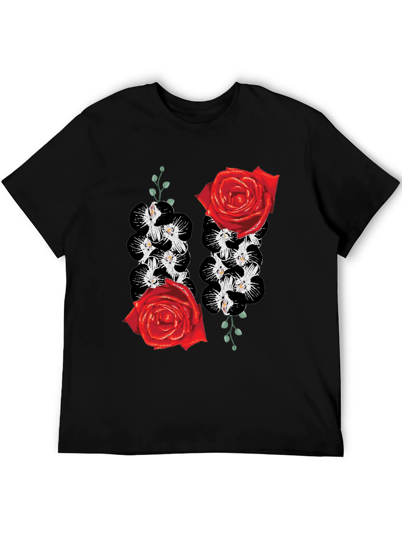 Floral Rose & Orchid Graphic Tee