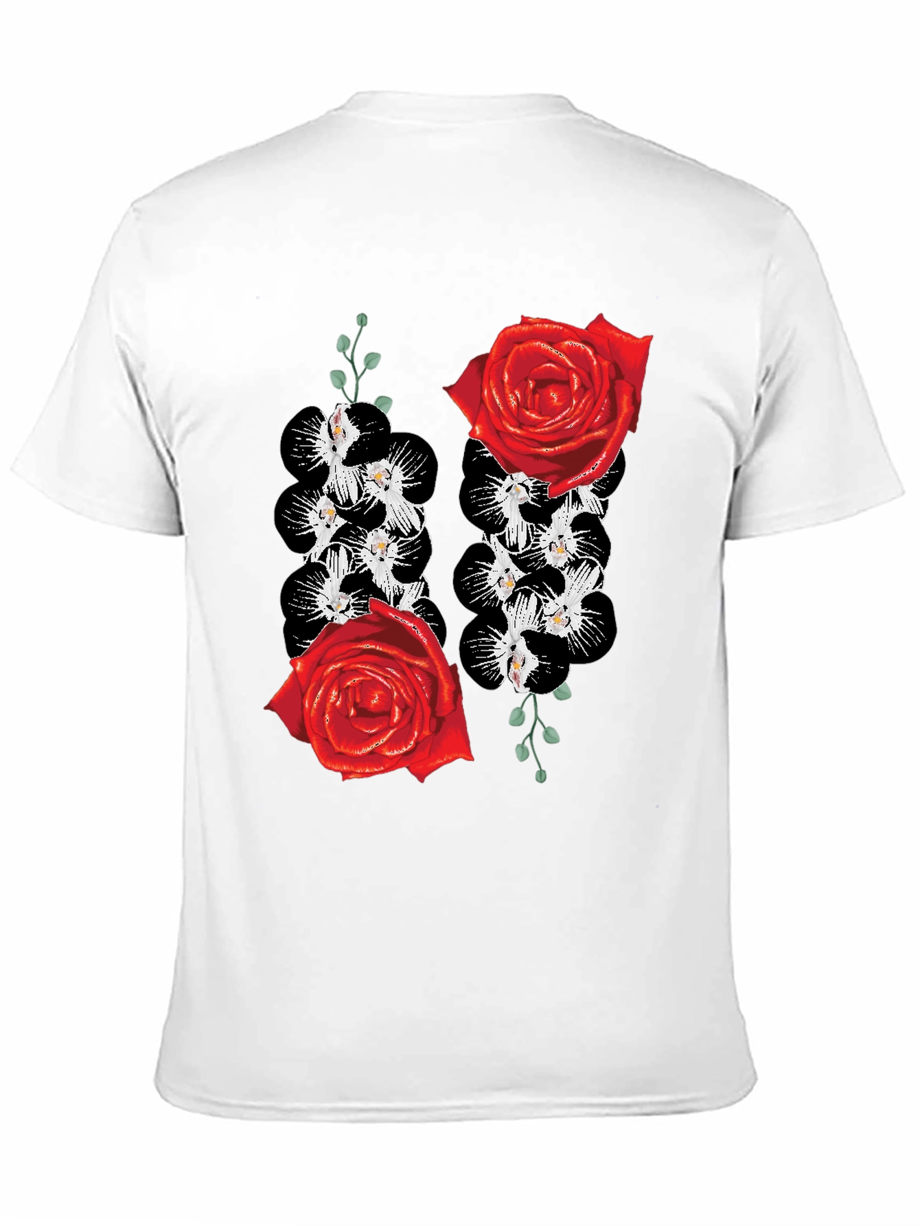 Floral Rose & Orchid Graphic Tee
