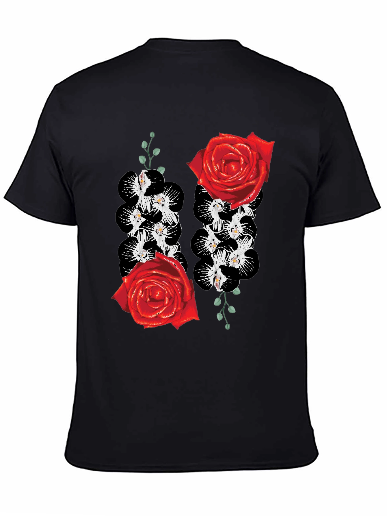 Floral Rose & Orchid Graphic Tee