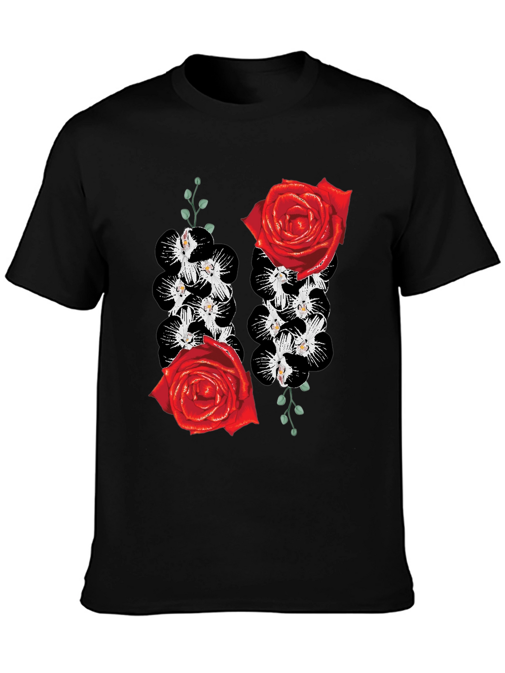 Floral Rose & Orchid Graphic Tee