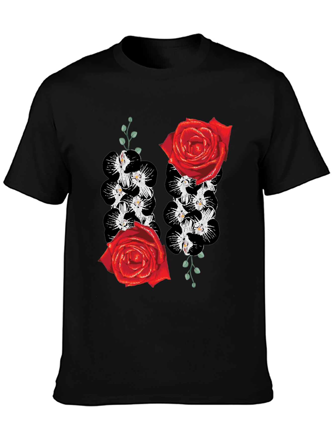 Floral Rose & Orchid Graphic Tee