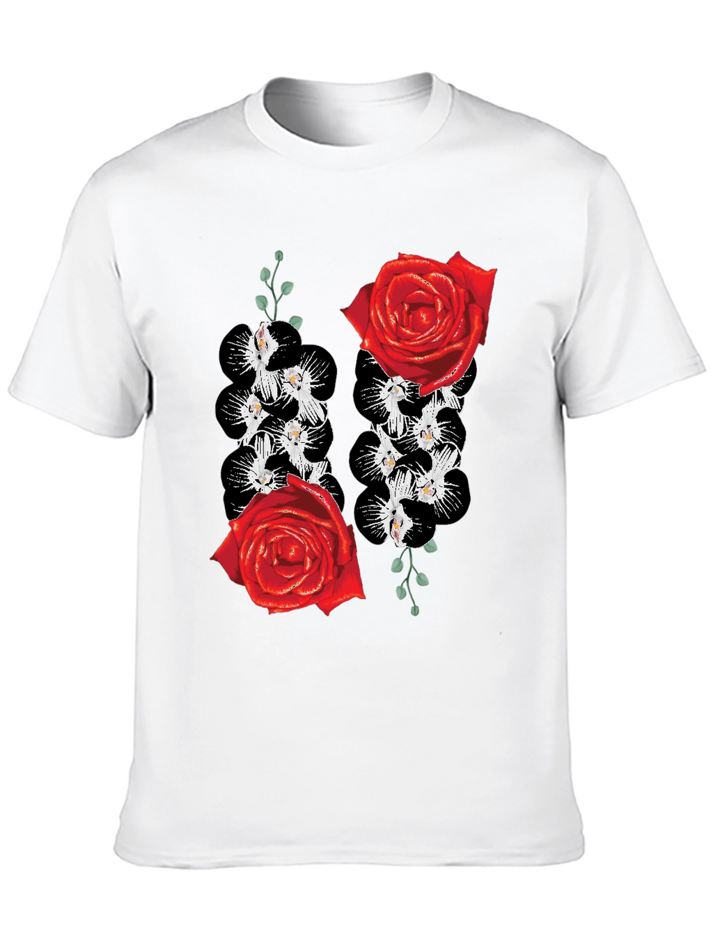 Floral Rose & Orchid Graphic Tee