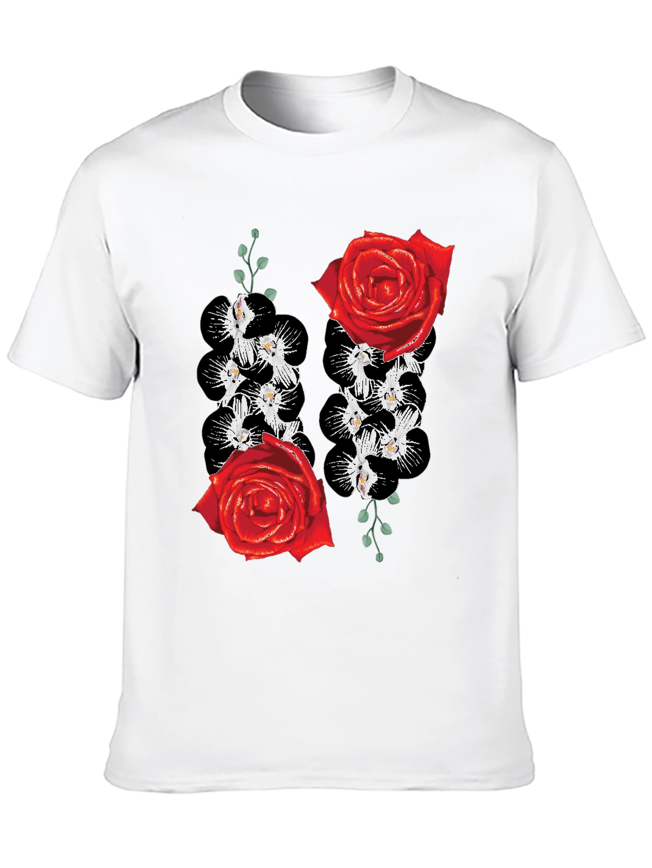 Floral Rose & Orchid Graphic Tee