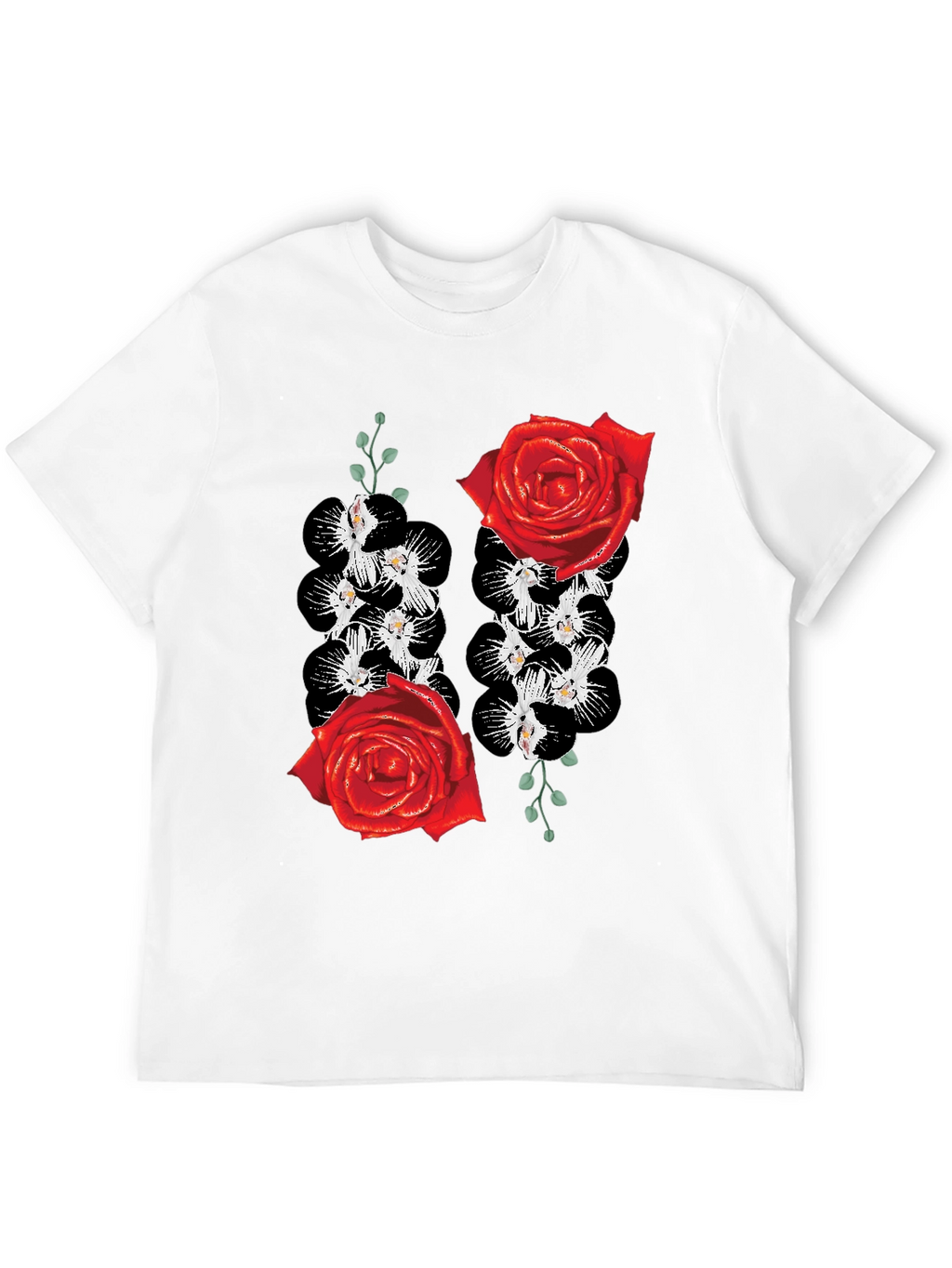 Floral Rose & Orchid Graphic Tee