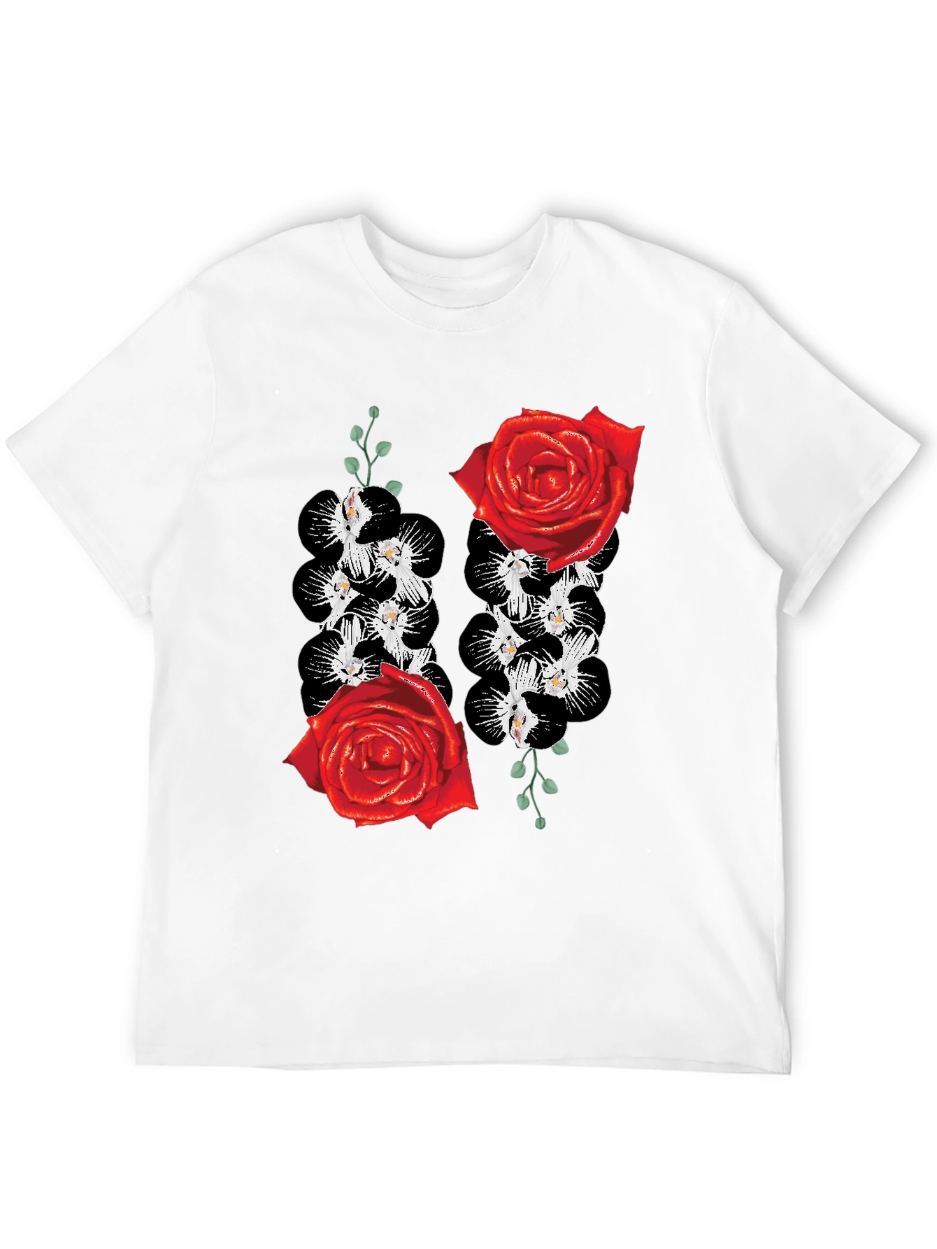 Floral Rose & Orchid Graphic Tee