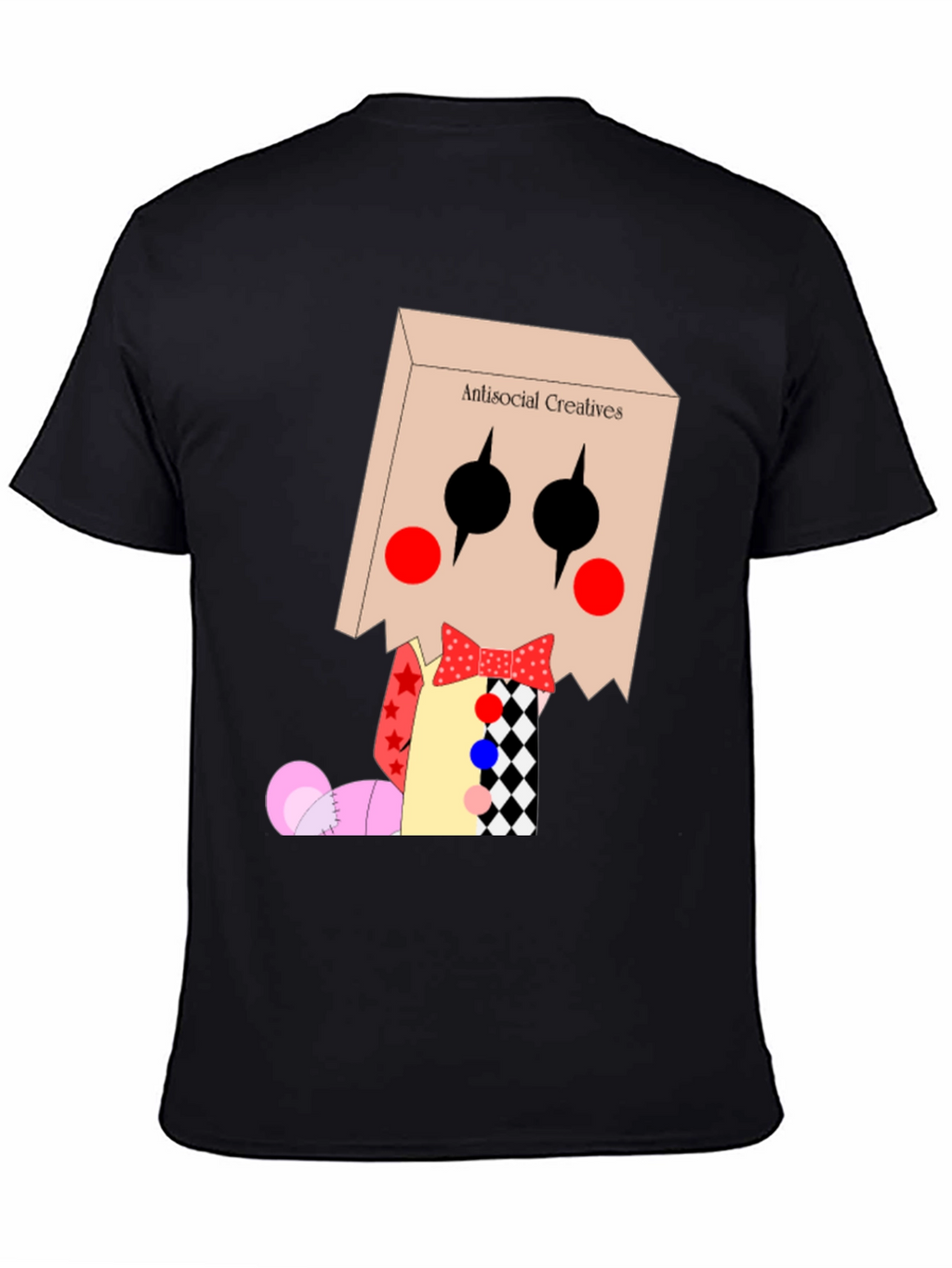 Antisocial Creatives T-Shirt: Bag Head Clown Design