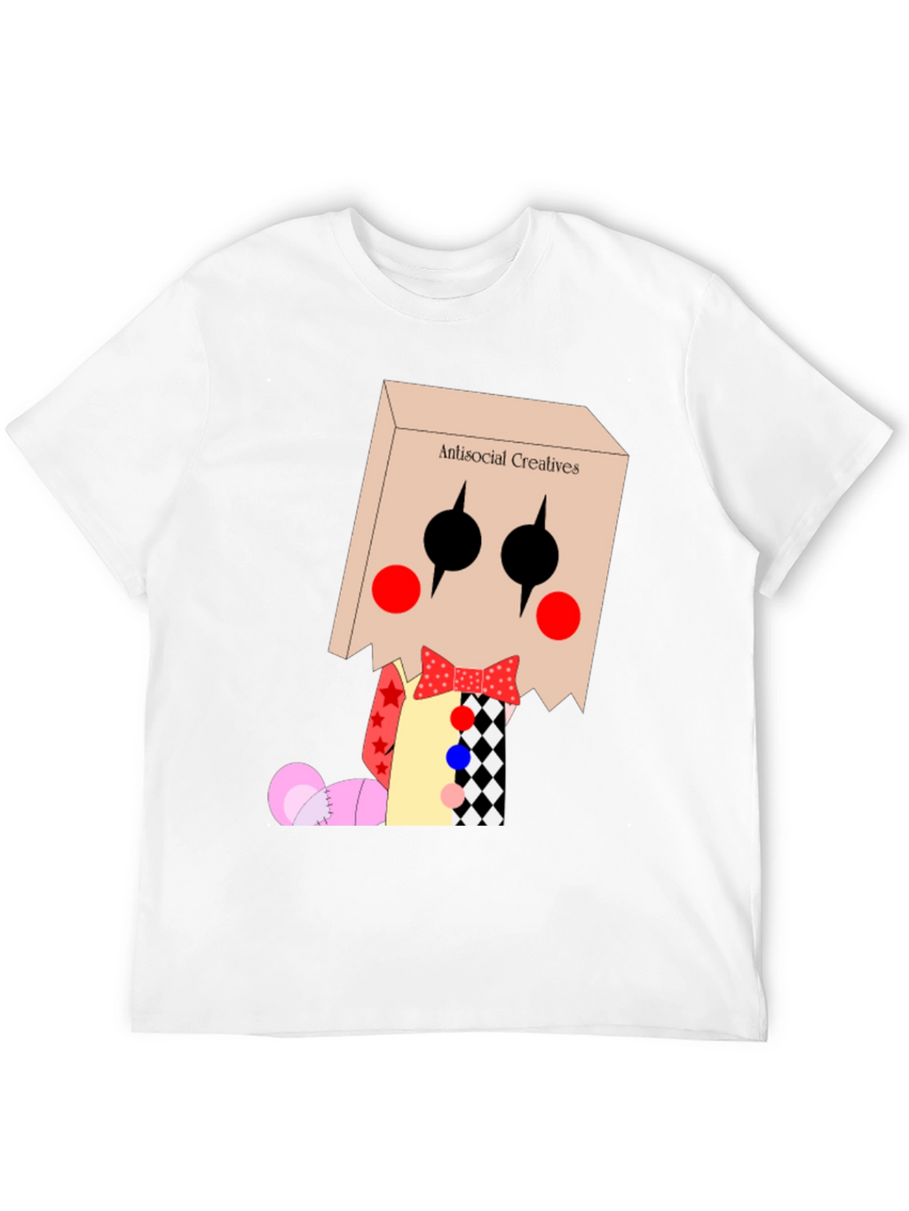 Antisocial Creatives T-Shirt: Bag Head Clown Design