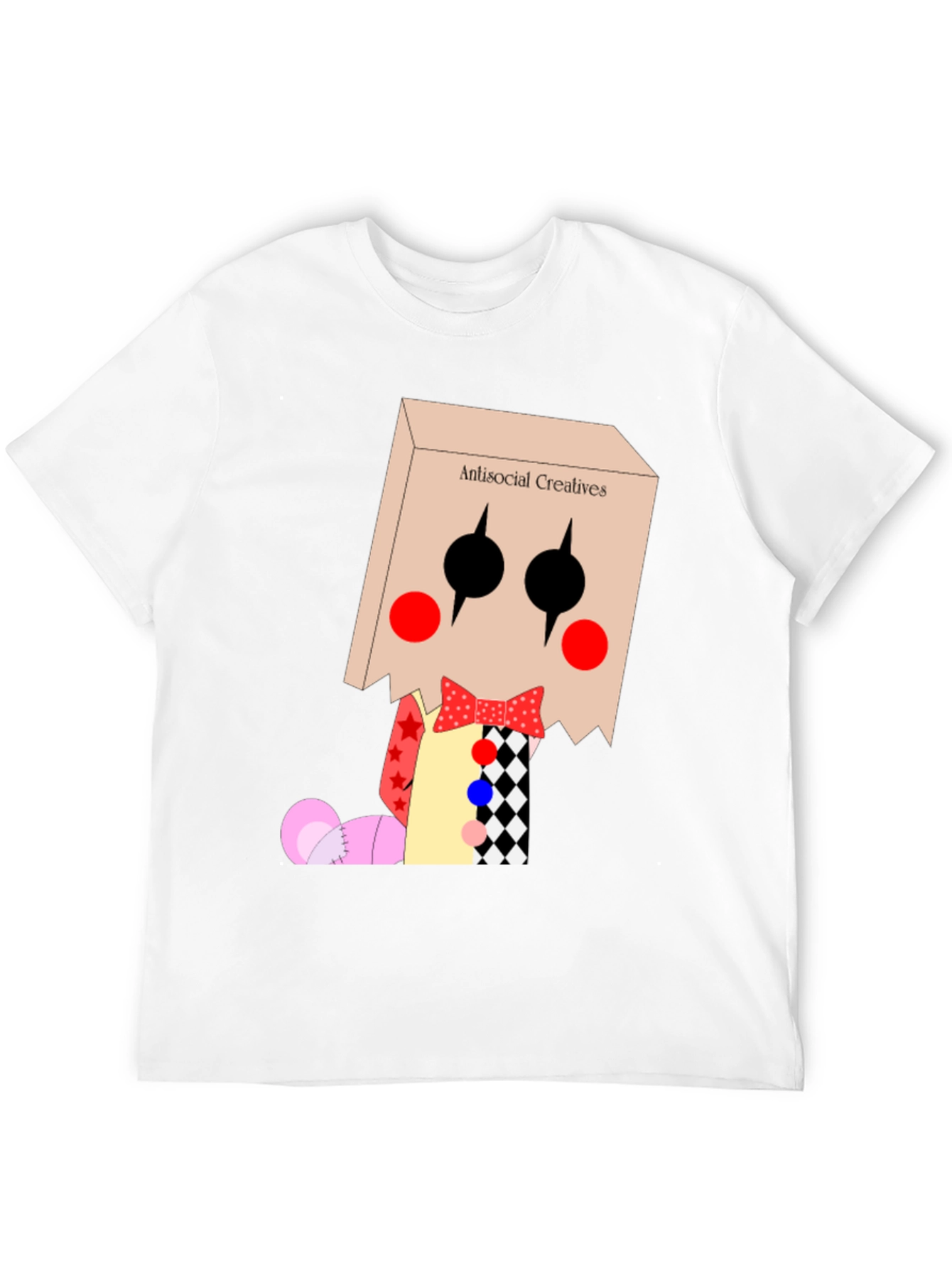 Antisocial Creatives T-Shirt: Bag Head Clown Design