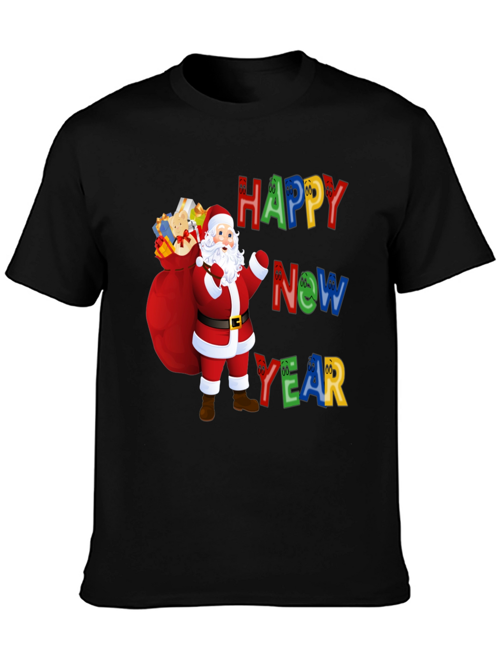 Festive New Year Santa T-Shirt