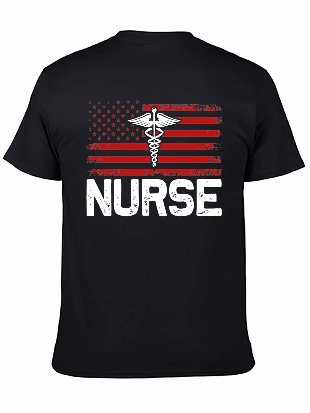 Nurse American Flag Graphic T-Shirt - Patriotic Medical Apparel
