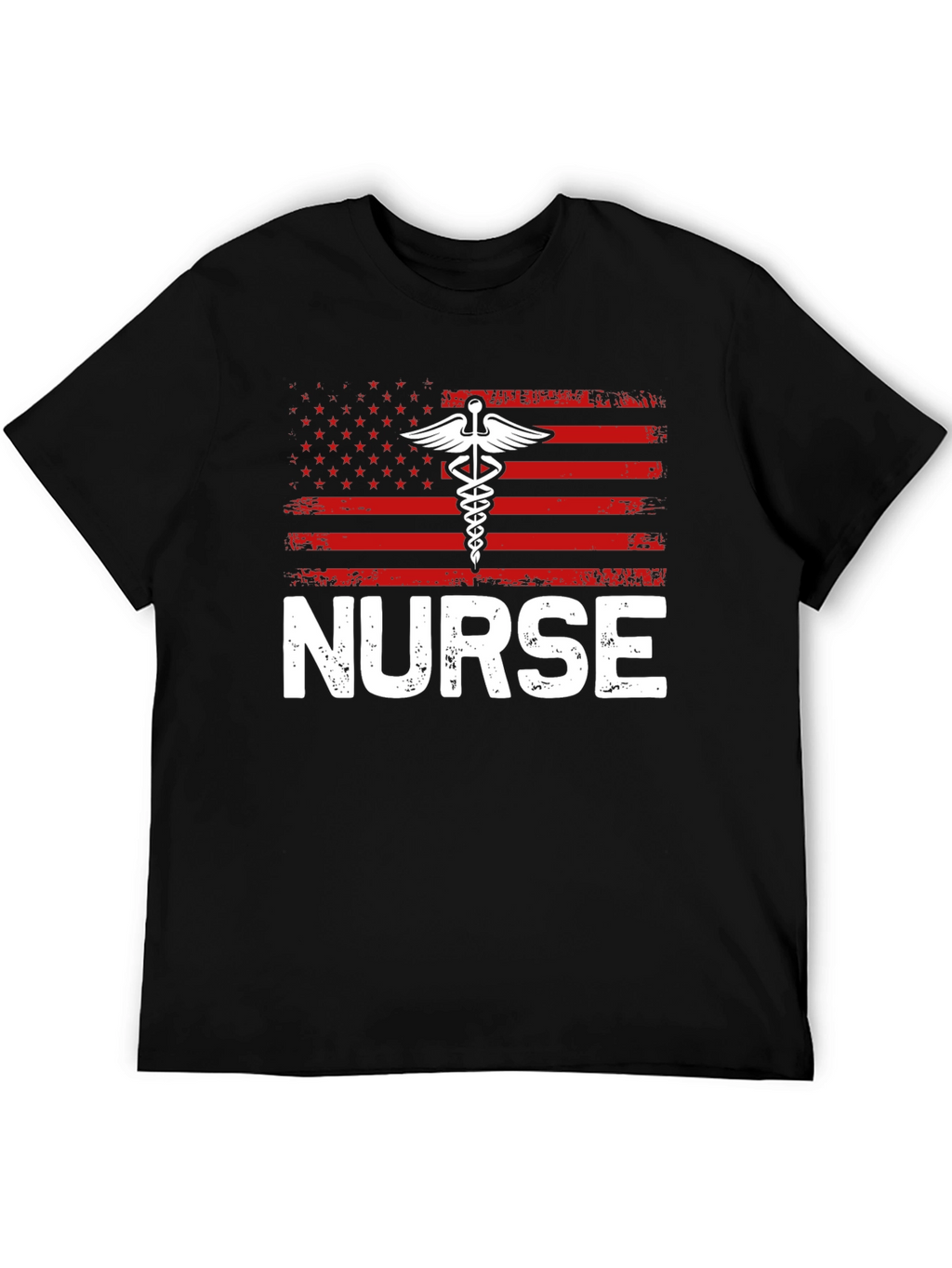 Nurse American Flag Graphic T-Shirt - Patriotic Medical Apparel