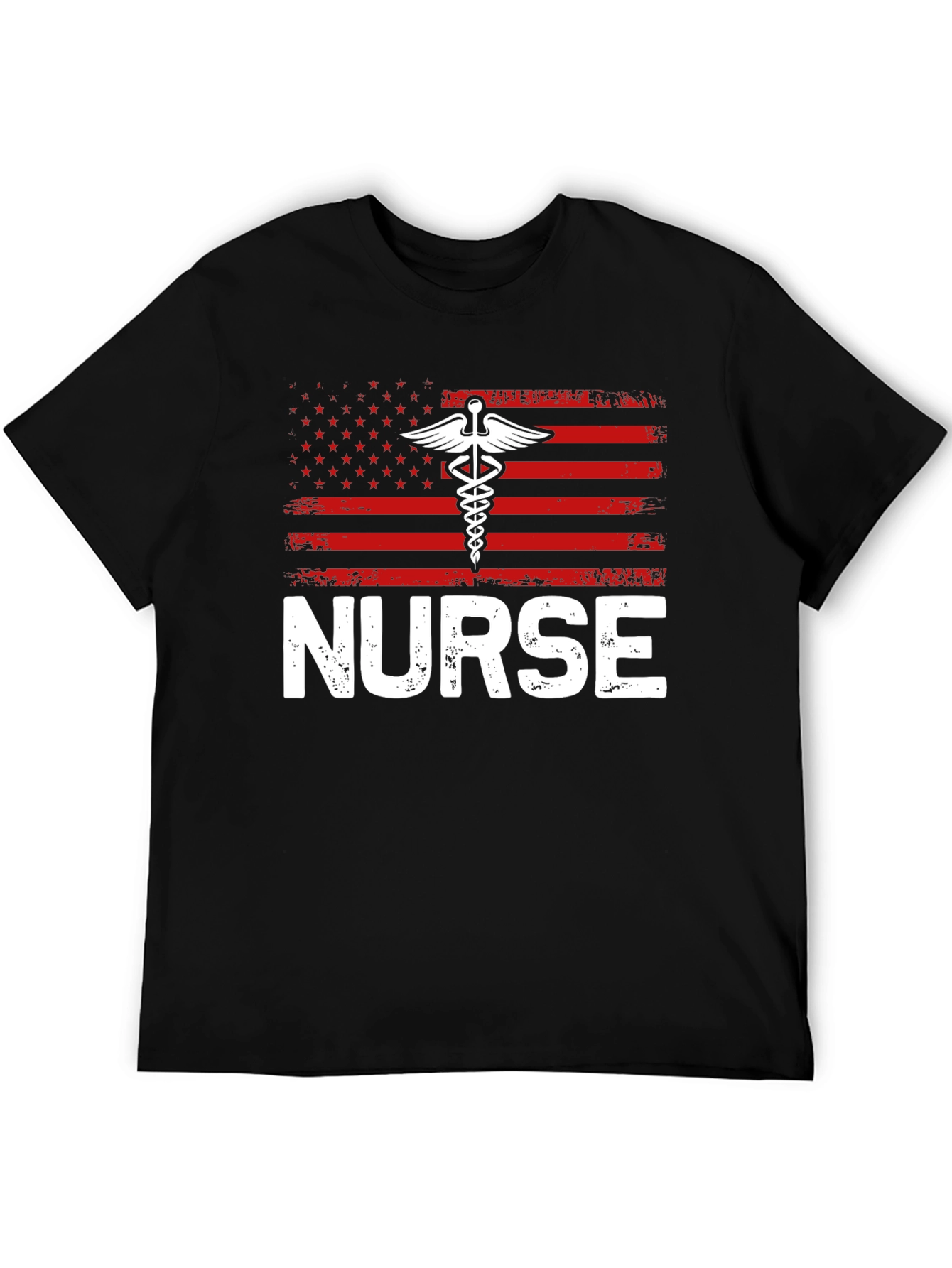 Nurse American Flag Graphic T-Shirt - Patriotic Medical Apparel