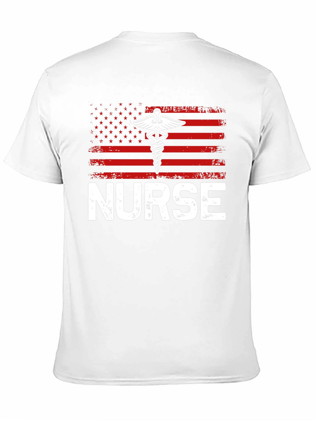 Nurse American Flag Graphic T-Shirt - Patriotic Medical Apparel