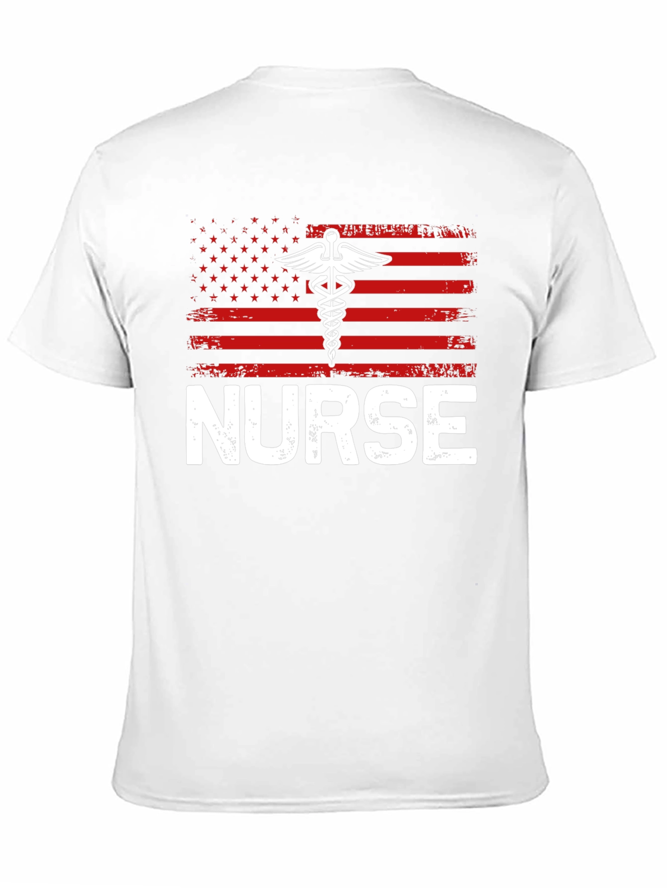 Nurse American Flag Graphic T-Shirt - Patriotic Medical Apparel