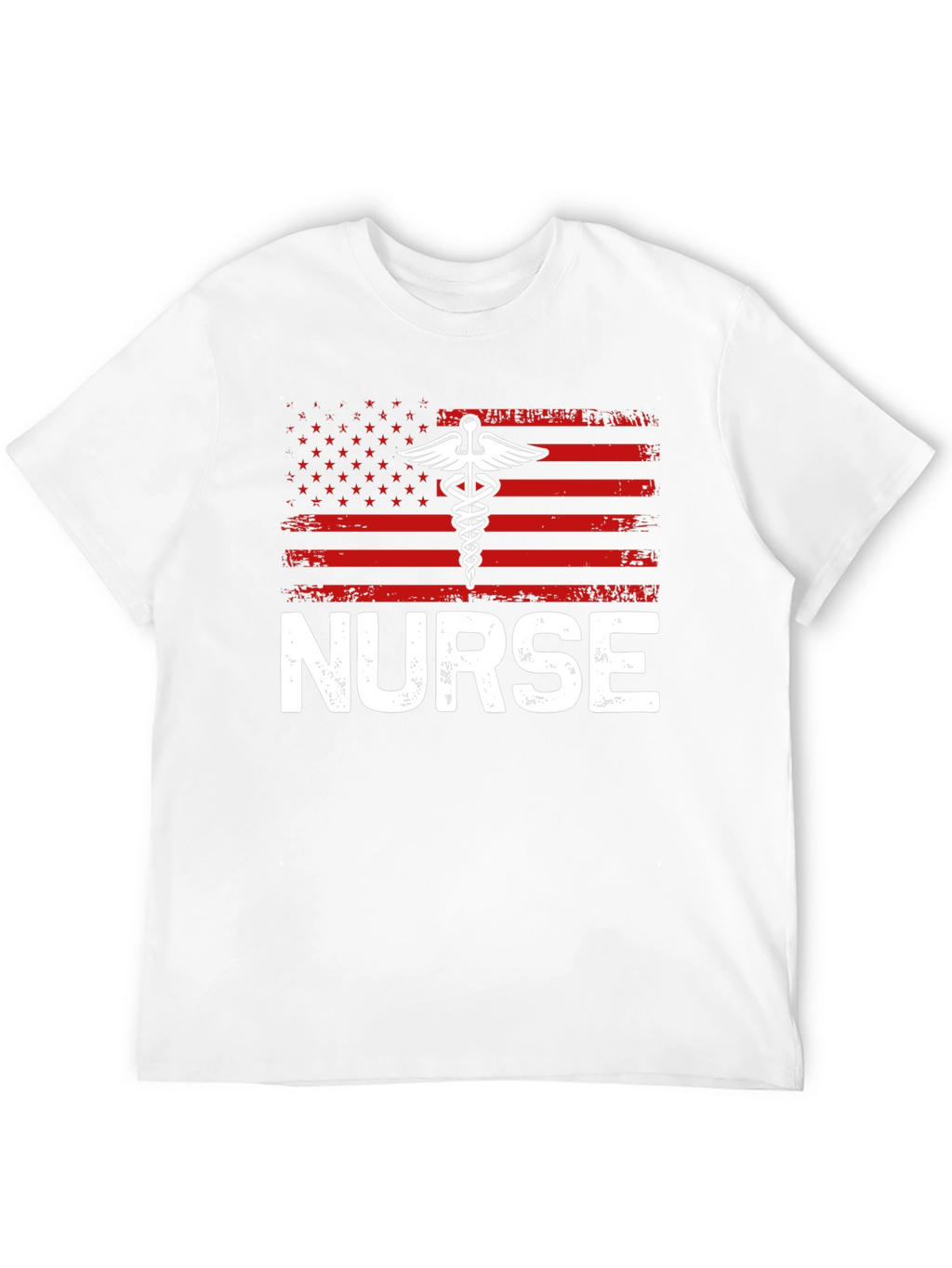 Nurse American Flag Graphic T-Shirt - Patriotic Medical Apparel