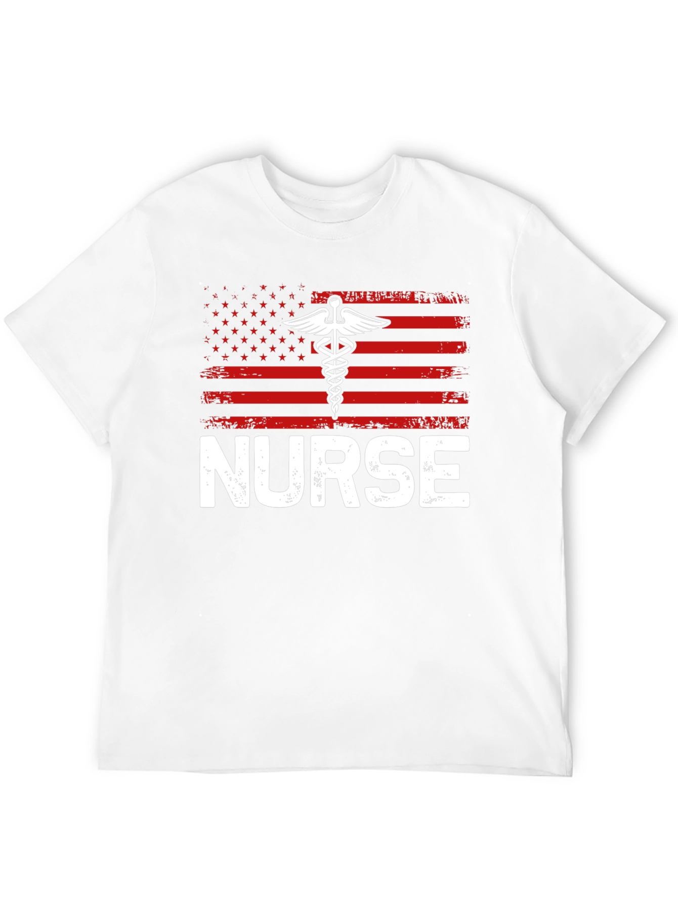 Nurse American Flag Graphic T-Shirt - Patriotic Medical Apparel