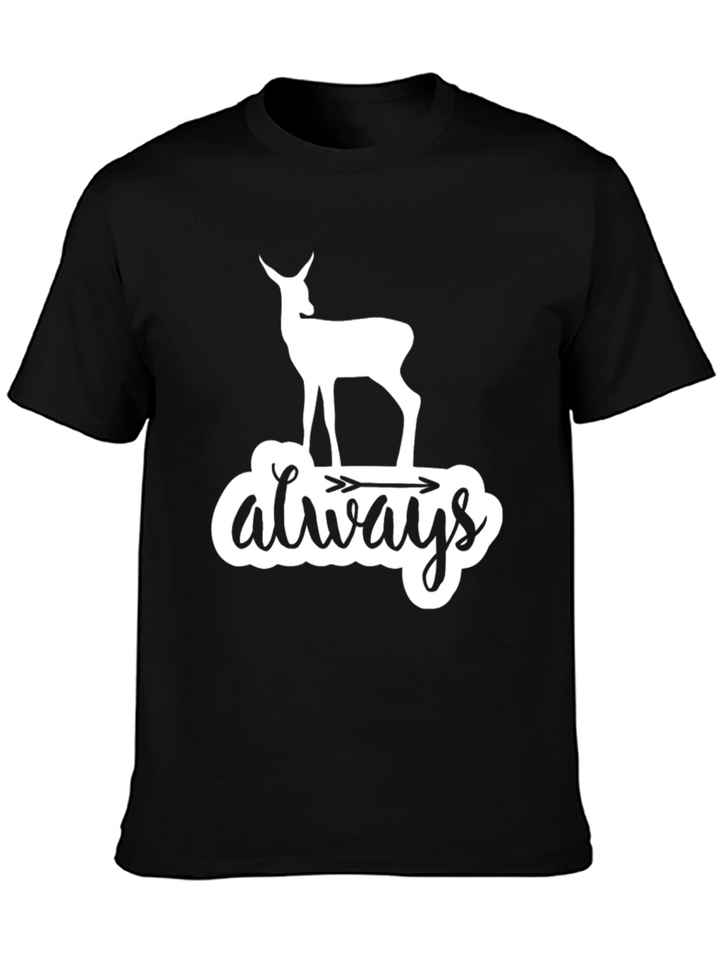 Deer Always Graphic Tee - Black