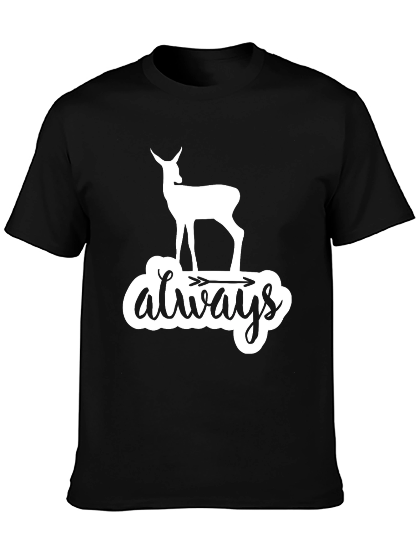 Deer Always Graphic Tee - Black