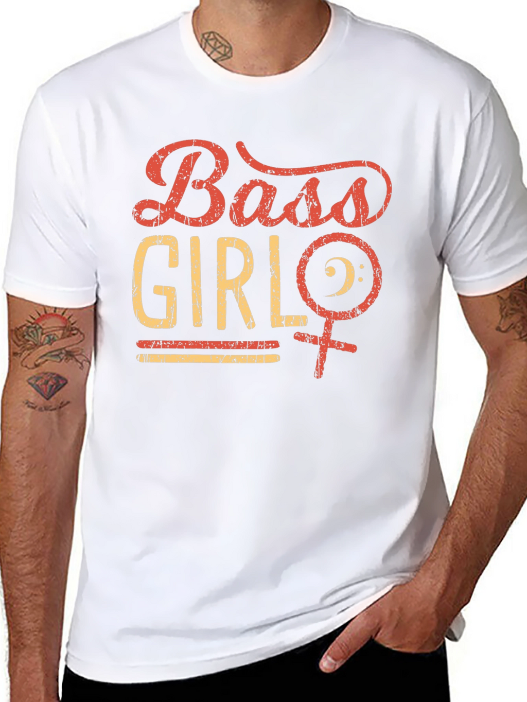Bass Girl Black T-Shirt - Music Lover Tee