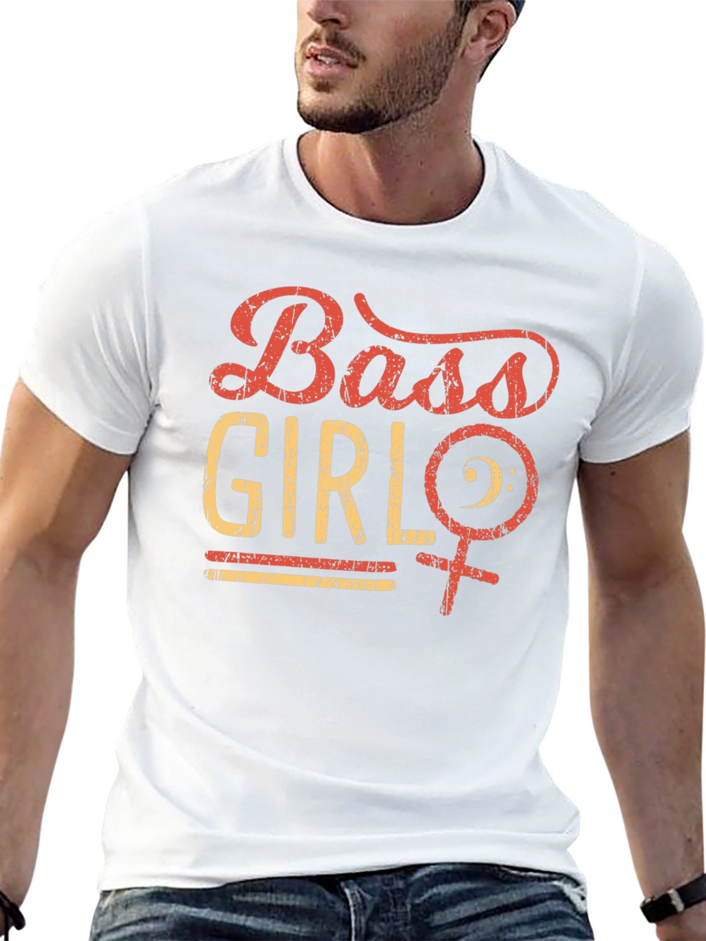Bass Girl Black T-Shirt - Music Lover Tee