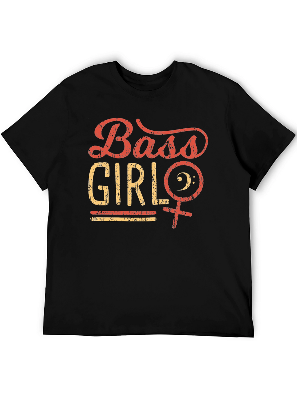 Bass Girl Black T-Shirt - Music Lover Tee