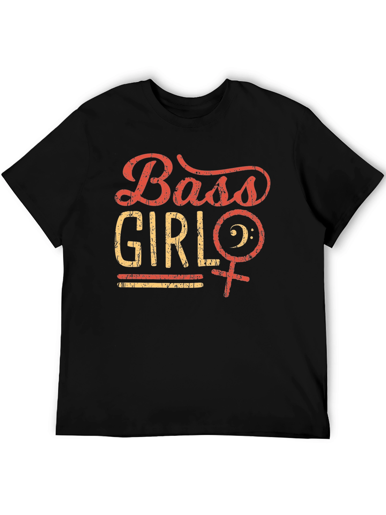 Bass Girl Black T-Shirt - Music Lover Tee