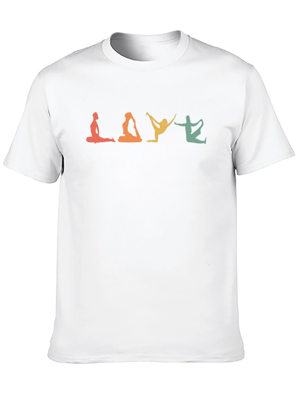 Yoga Poses Tee -  Relaxed Fit Black T-Shirt