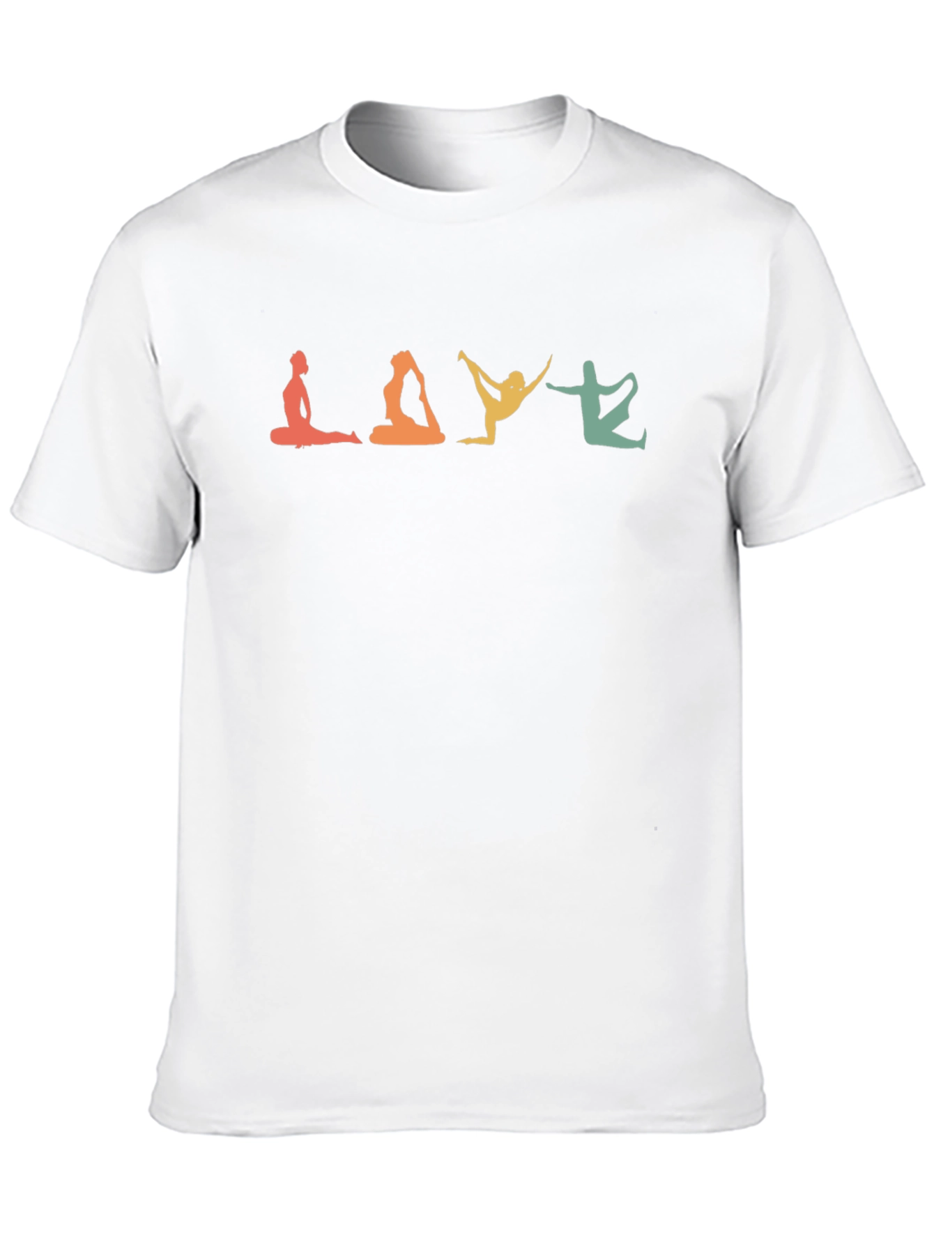 Yoga Poses Tee -  Relaxed Fit Black T-Shirt