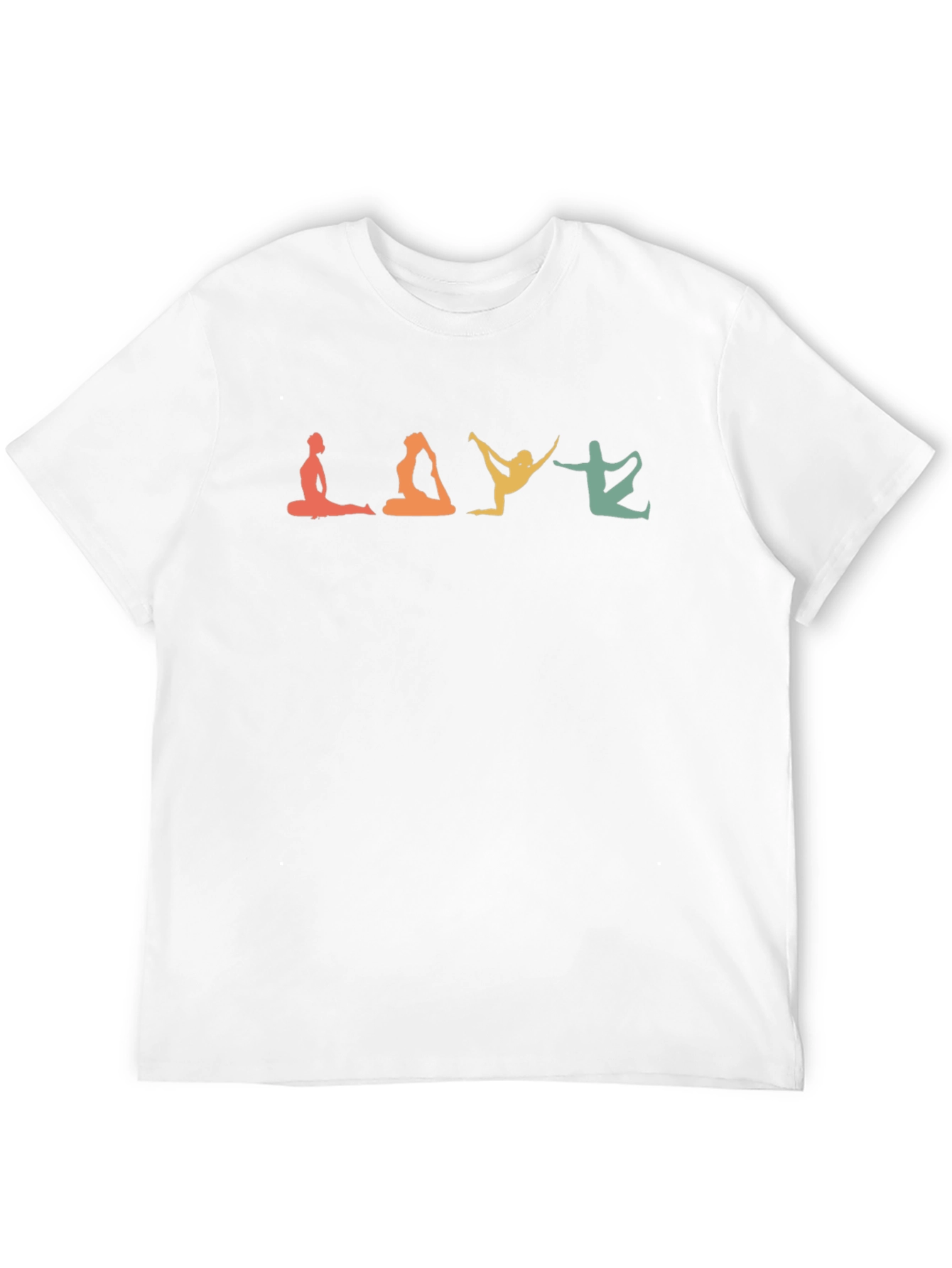 Yoga Poses Tee -  Relaxed Fit Black T-Shirt