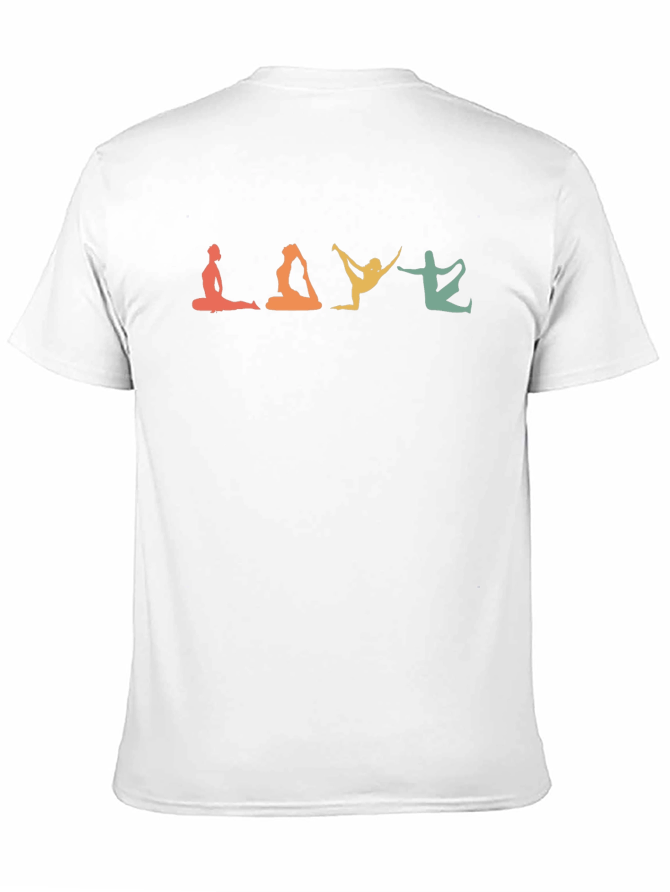 Yoga Poses Tee -  Relaxed Fit Black T-Shirt