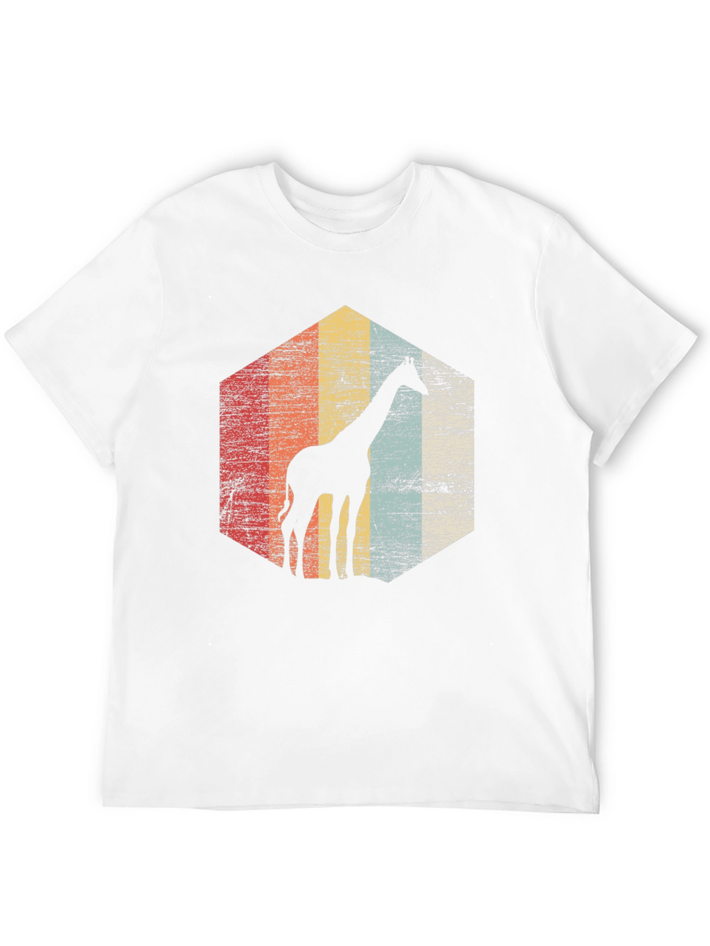 Retro Giraffe T-Shirt - Mens Black Graphic Tee