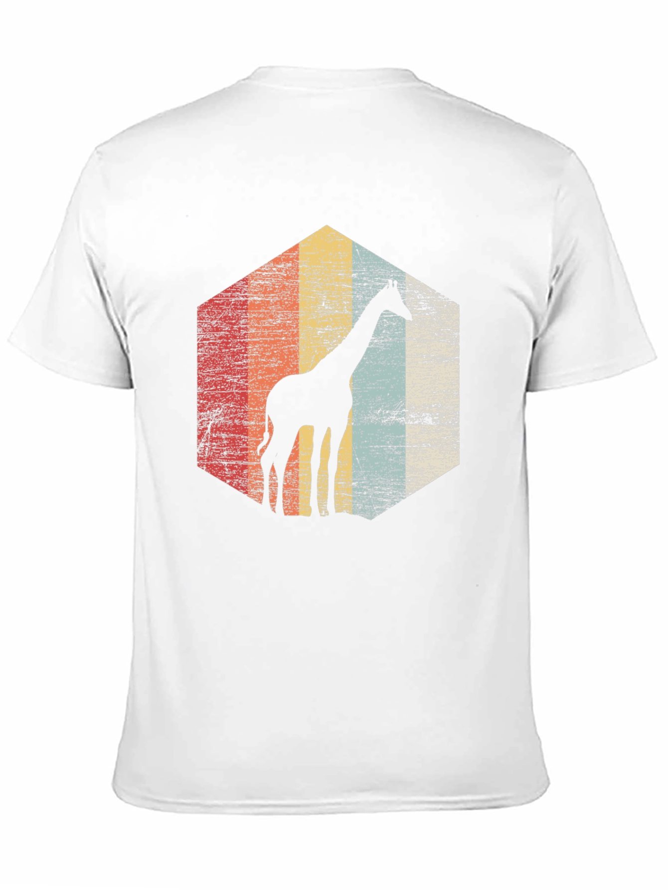 Retro Giraffe T-Shirt - Mens Black Graphic Tee