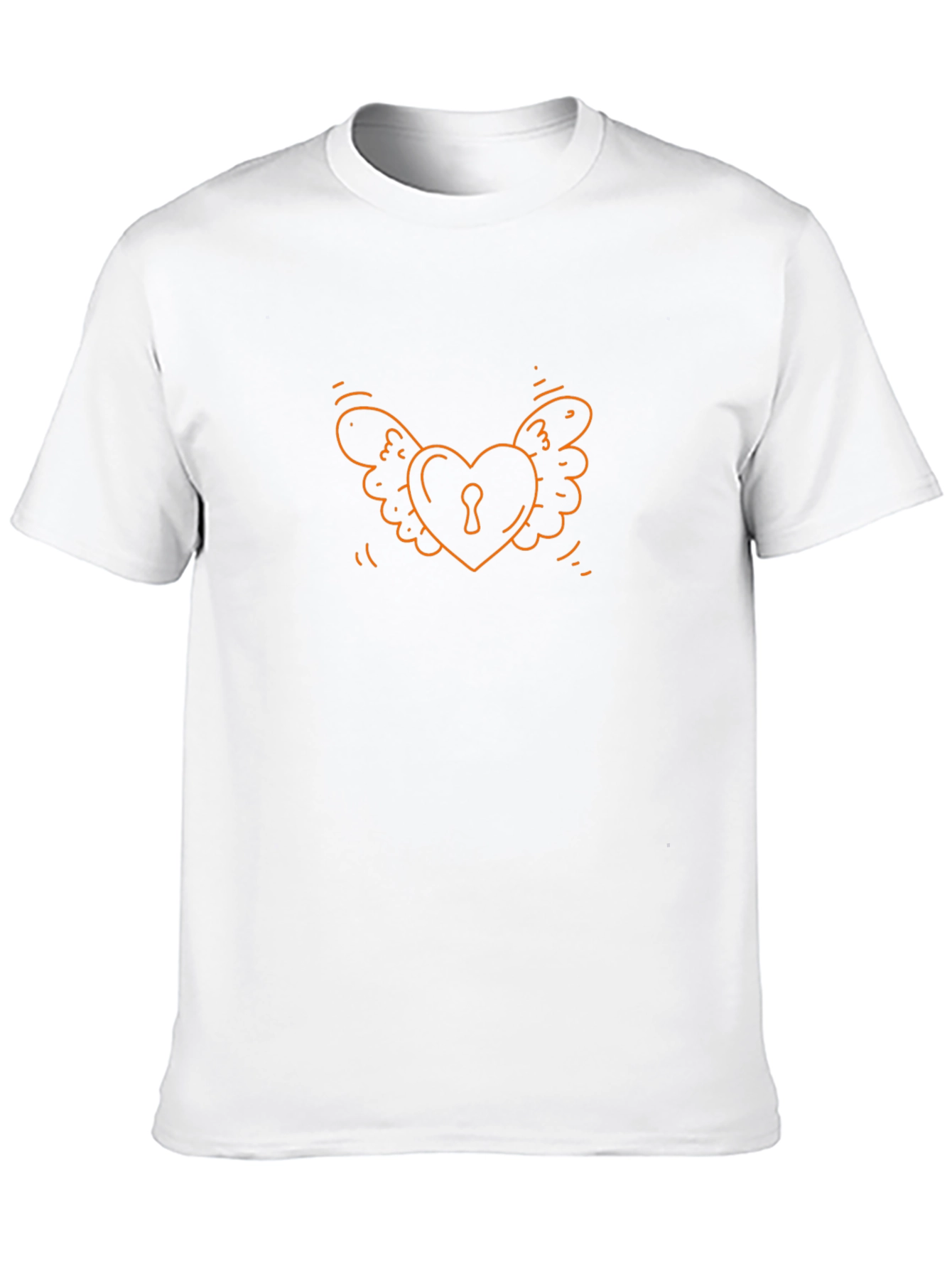 Heart Lock with Wings Graphic T-Shirt