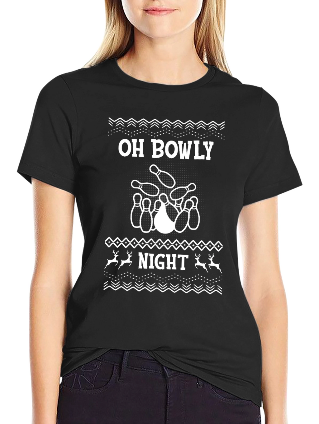 Oh Bowly Night T-Shirt - Bowling Holiday Tee