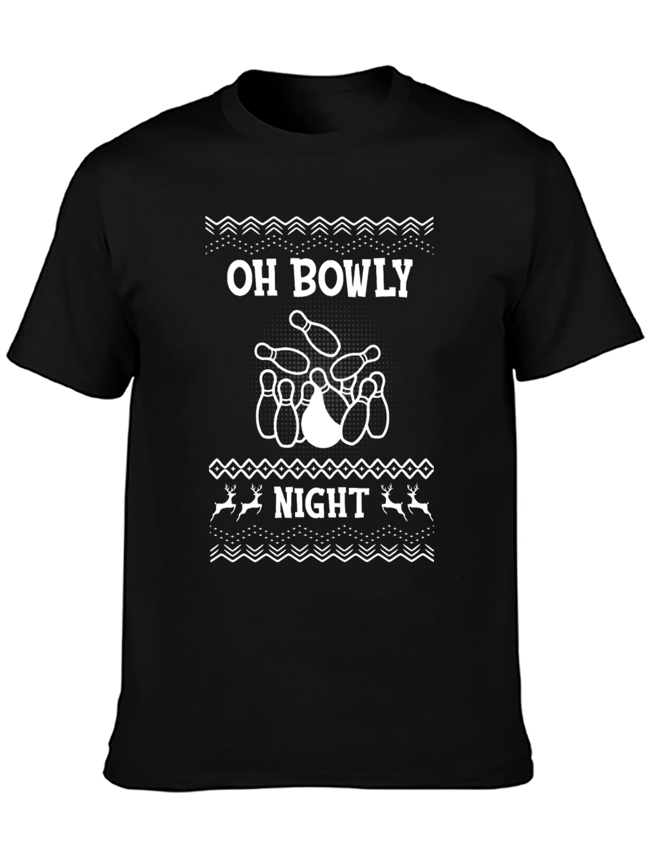 Oh Bowly Night T-Shirt - Bowling Holiday Tee