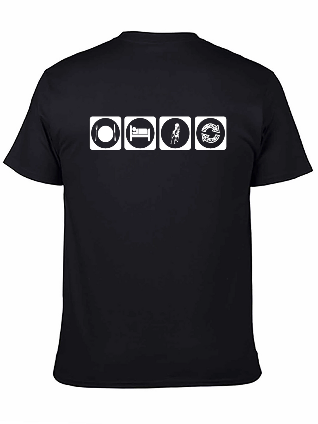 Eat Sleep Game Repeat Black T-Shirt