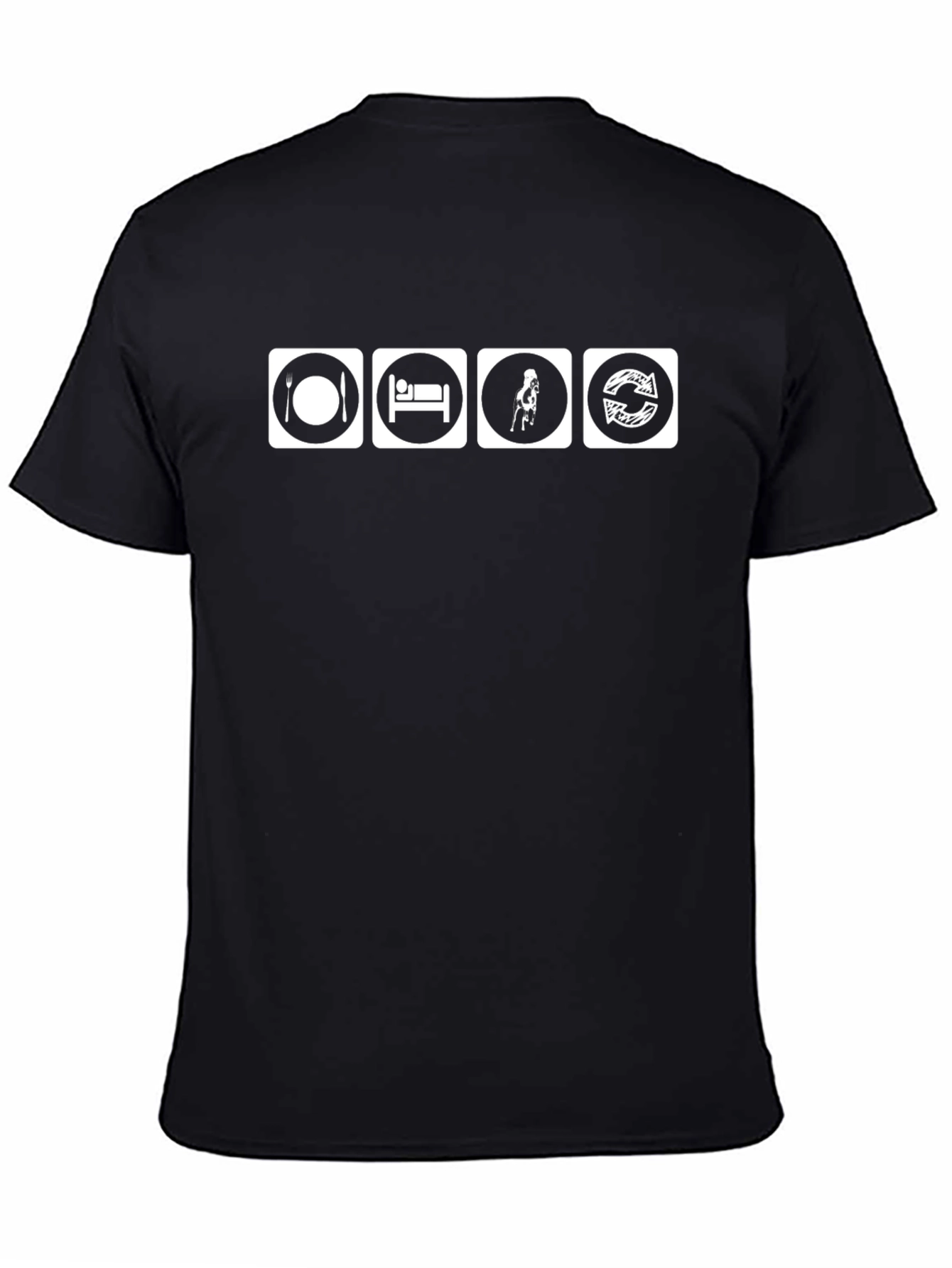 Eat Sleep Game Repeat Black T-Shirt