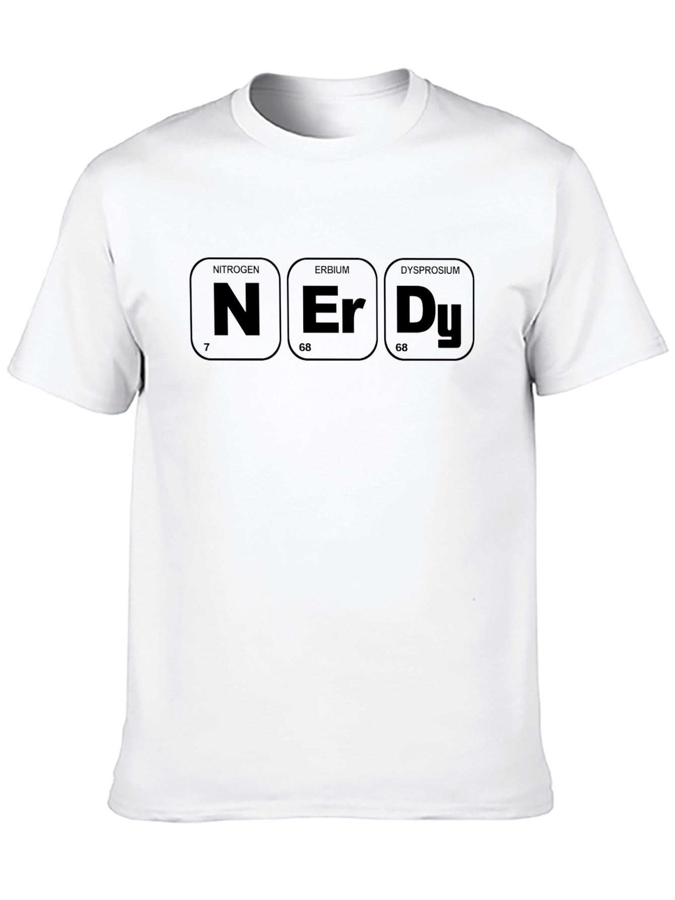 Nerdy Periodic Table Elements Black T-Shirt
