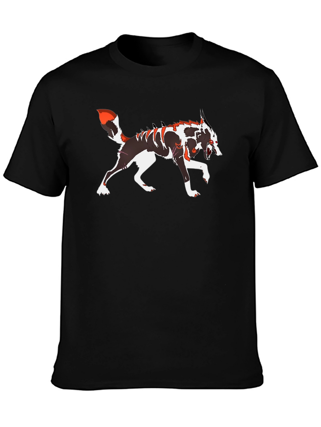 Wolf Graphic T-Shirt - Black Crew Neck Tee