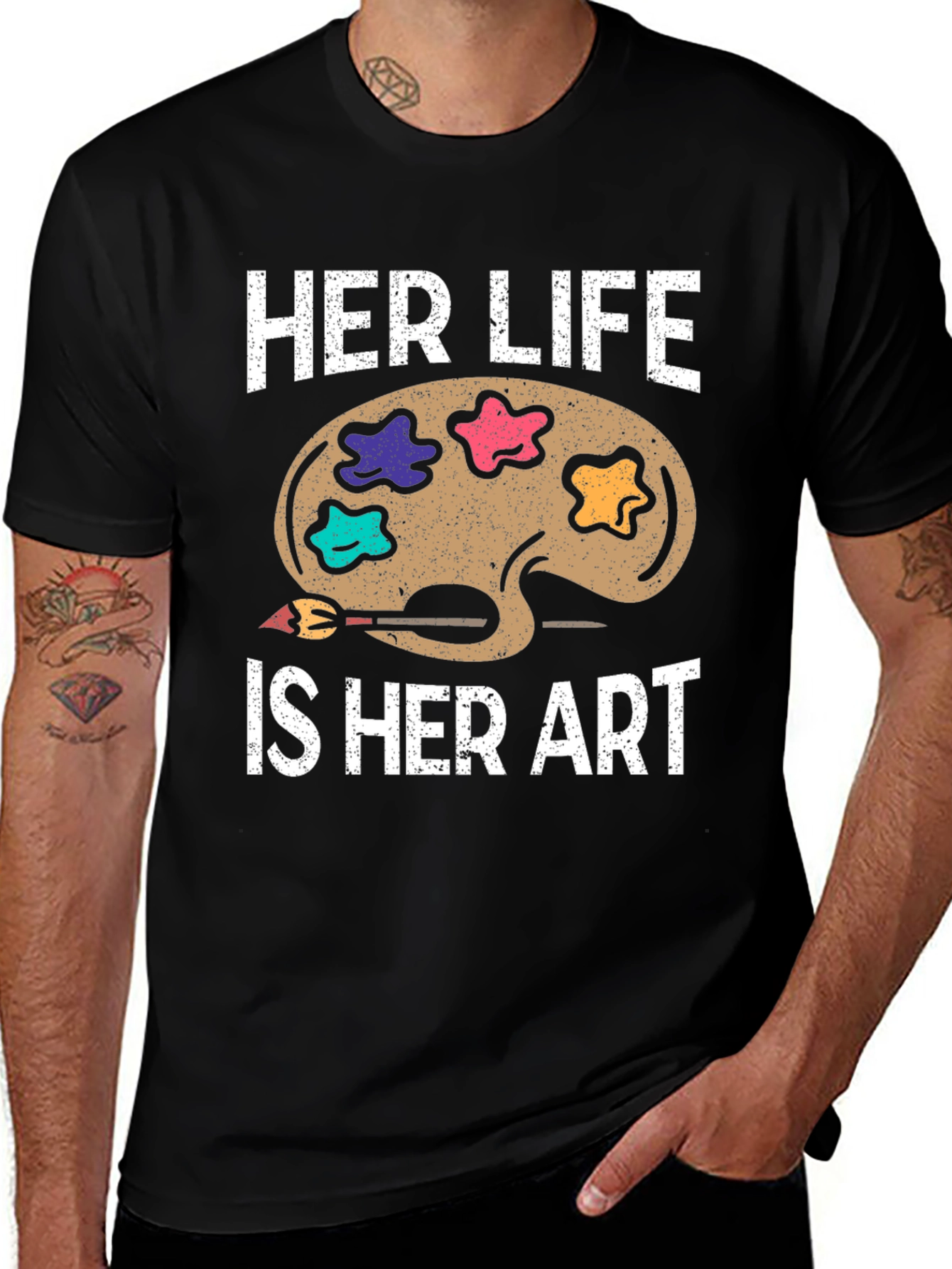 Her Life Is Her Art T-Shirt - Artist Palette Tee