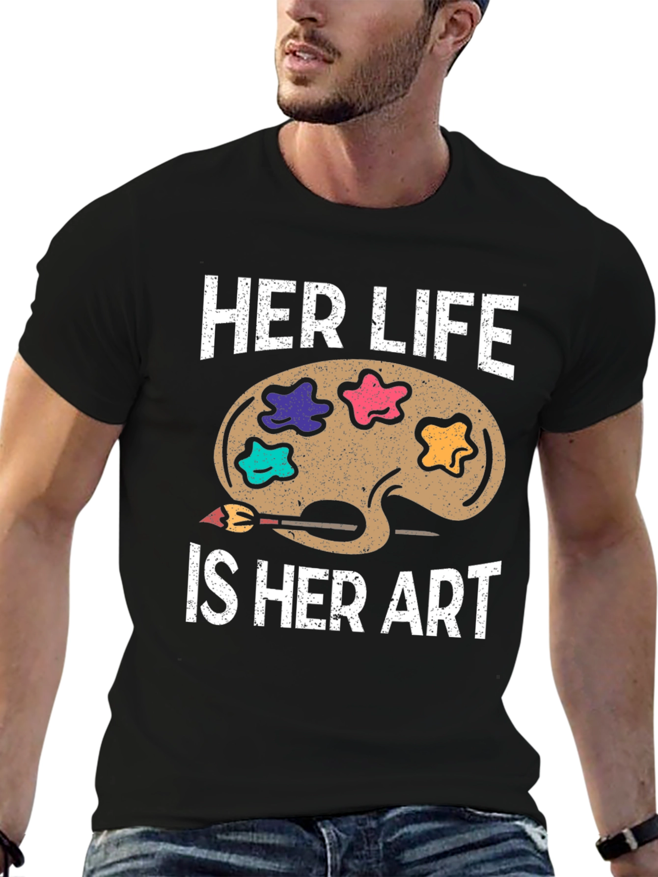 Her Life Is Her Art T-Shirt - Artist Palette Tee